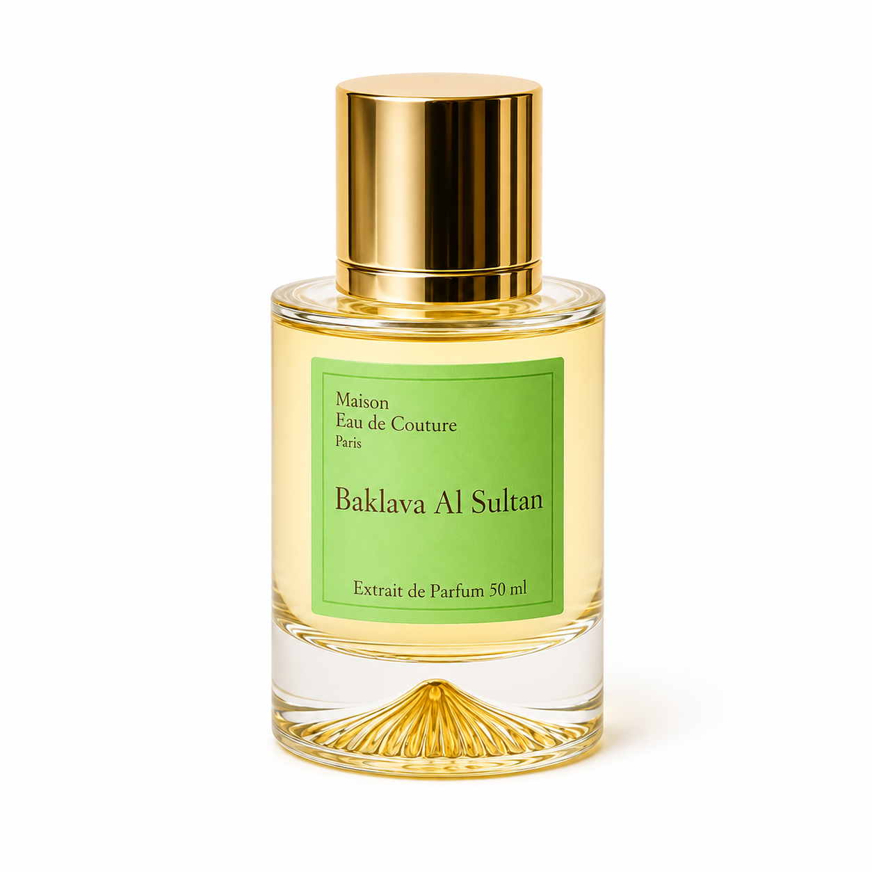Parfum Maison Eau de Couture Baklava Al Sultan Extrait de Parfum 50 ml sur fond blanc.