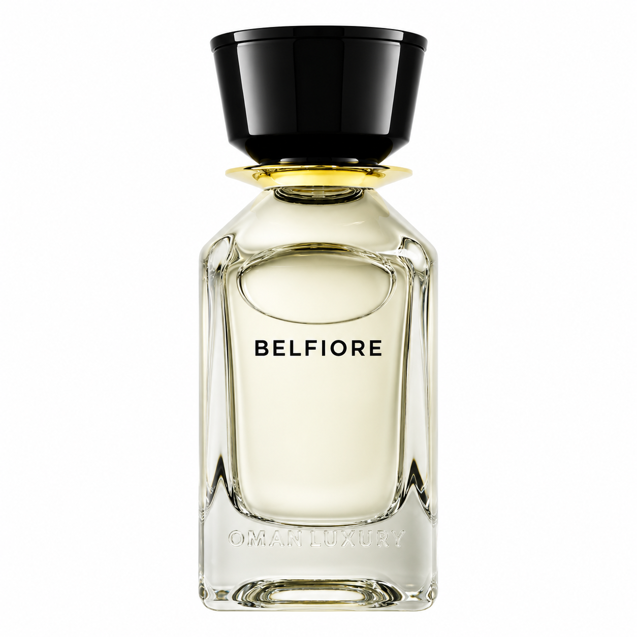 Belfiore by Oman Luxury flacon de parfum sur fond blanc