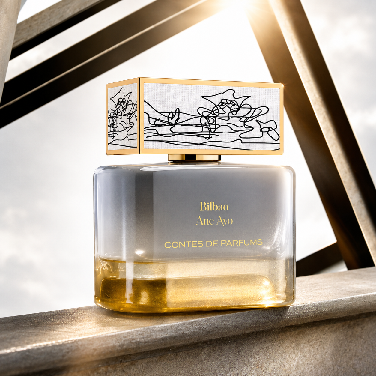Bilbao Contes de Parfums 100 ml eau de parfum dans une ambiance architecturale contemporaine