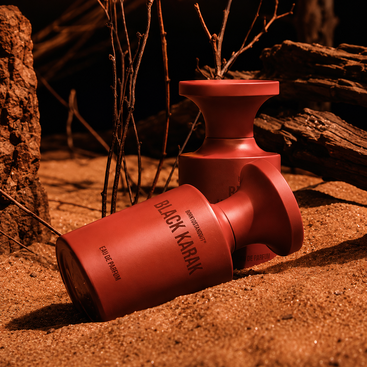 Black Karak Extrait Extrême 50 ml dans un univers désertique