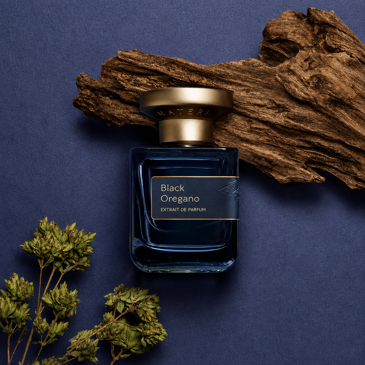 Black Oregano Extrait de Parfum 50 ml avec branches d'origan et bois