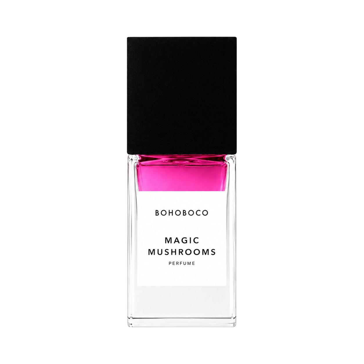 Magic Mushrooms de Bohoboco, eau de parfum 50 ml, flacon de face sur fond blanc.