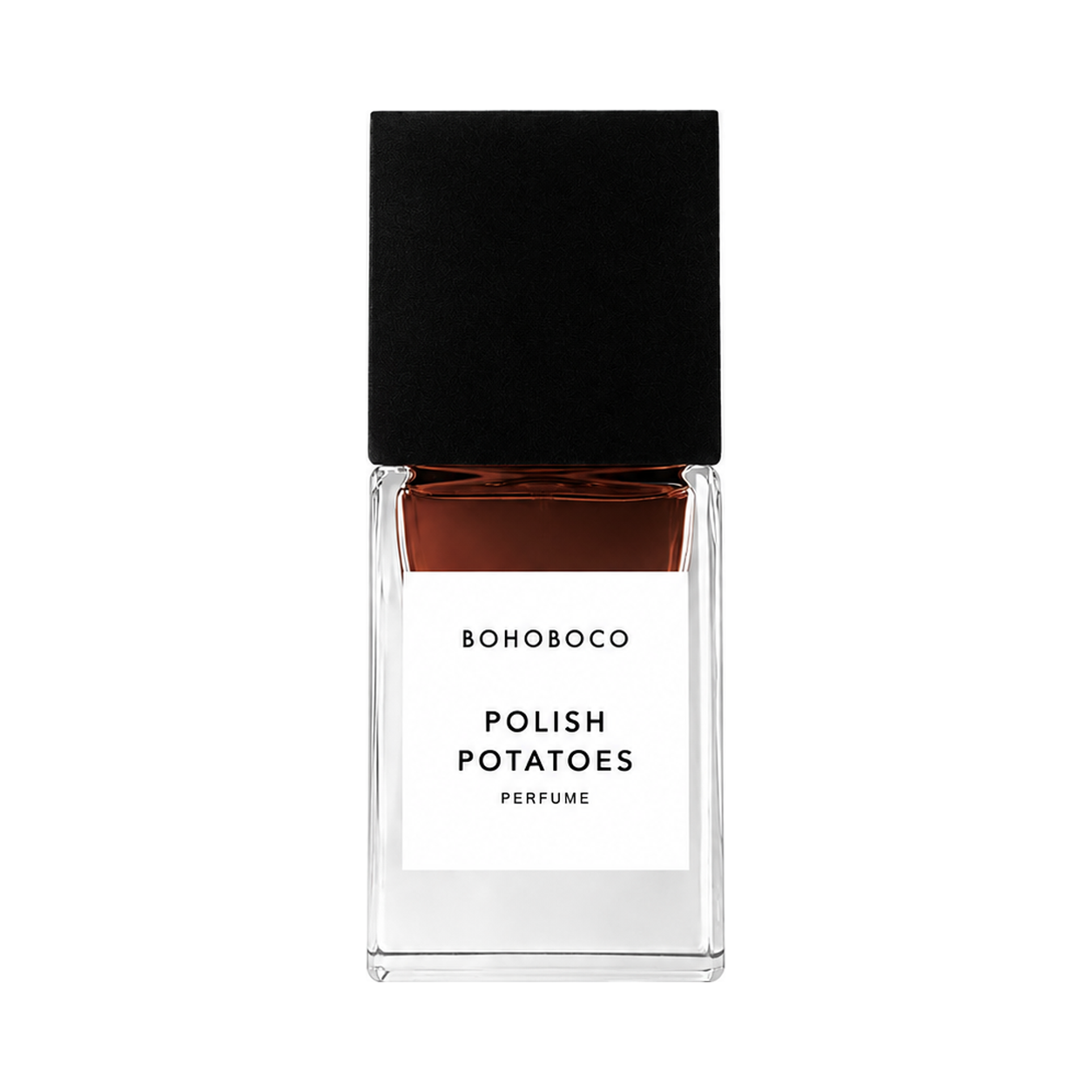 Polish Potatoes de Bohoboco, eau de parfum 50 ml, flacon de face sur fond blanc.