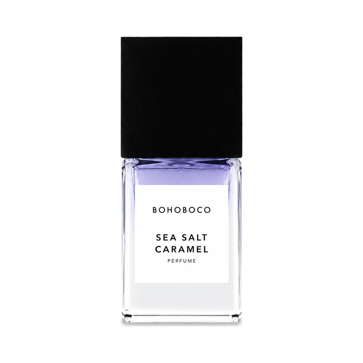 Sea Salt Caramel de Bohoboco, eau de parfum 50 ml, flacon de face sur fond blanc.
