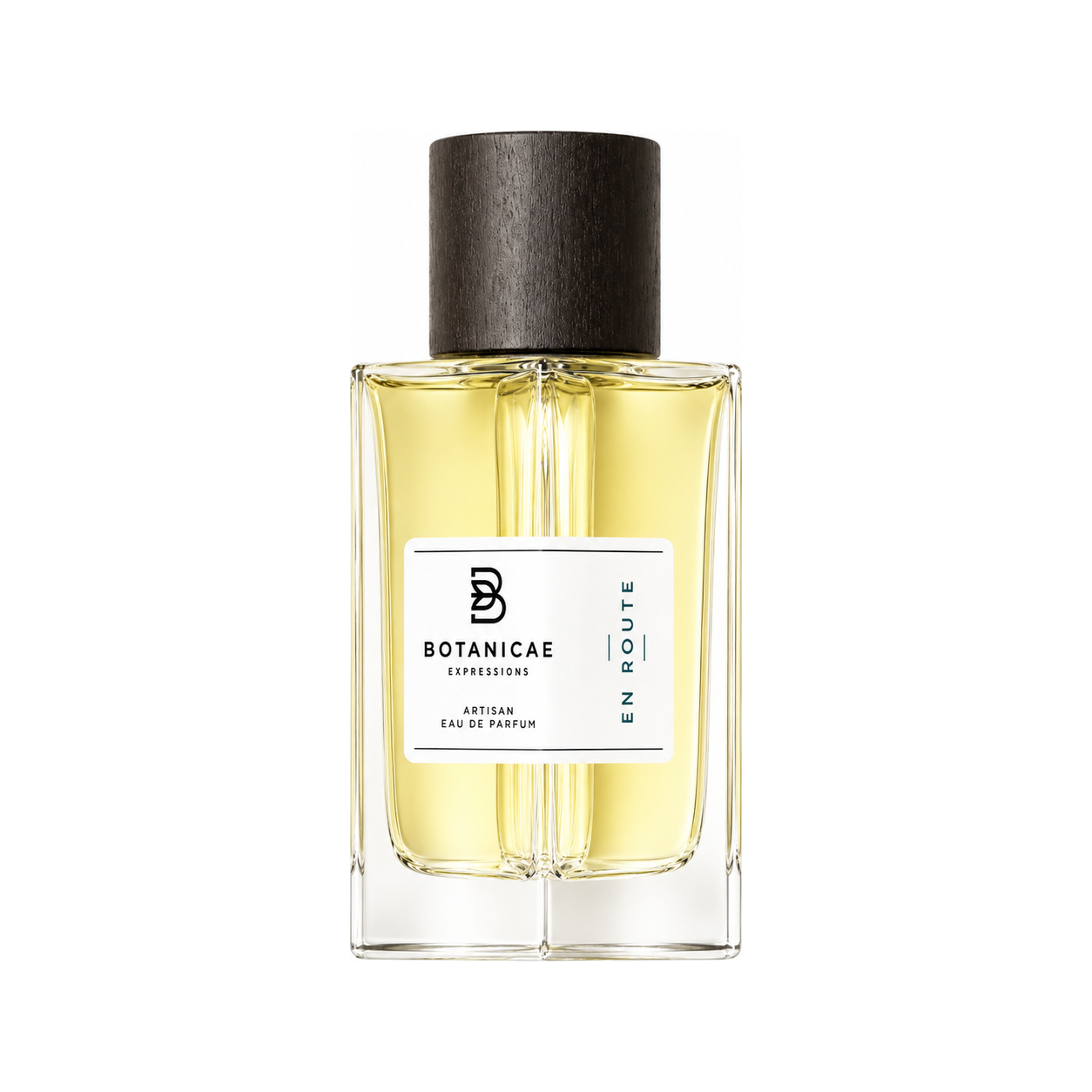 En Route de Botanicae, eau de parfum 100 ml, flacon de face sur fond blanc.