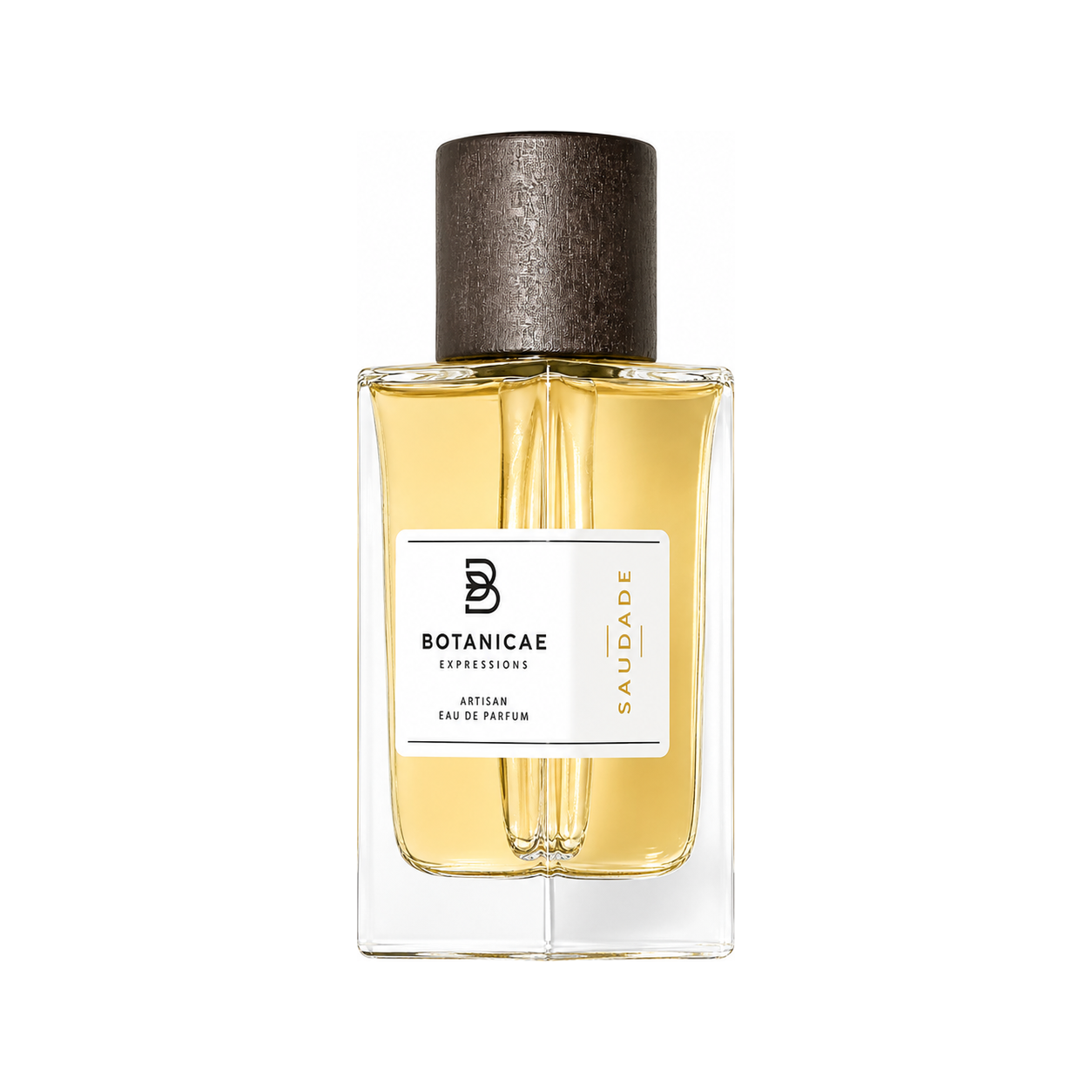 Saudade de Botanicae, eau de parfum 100 ml, flacon de face sur fond blanc.