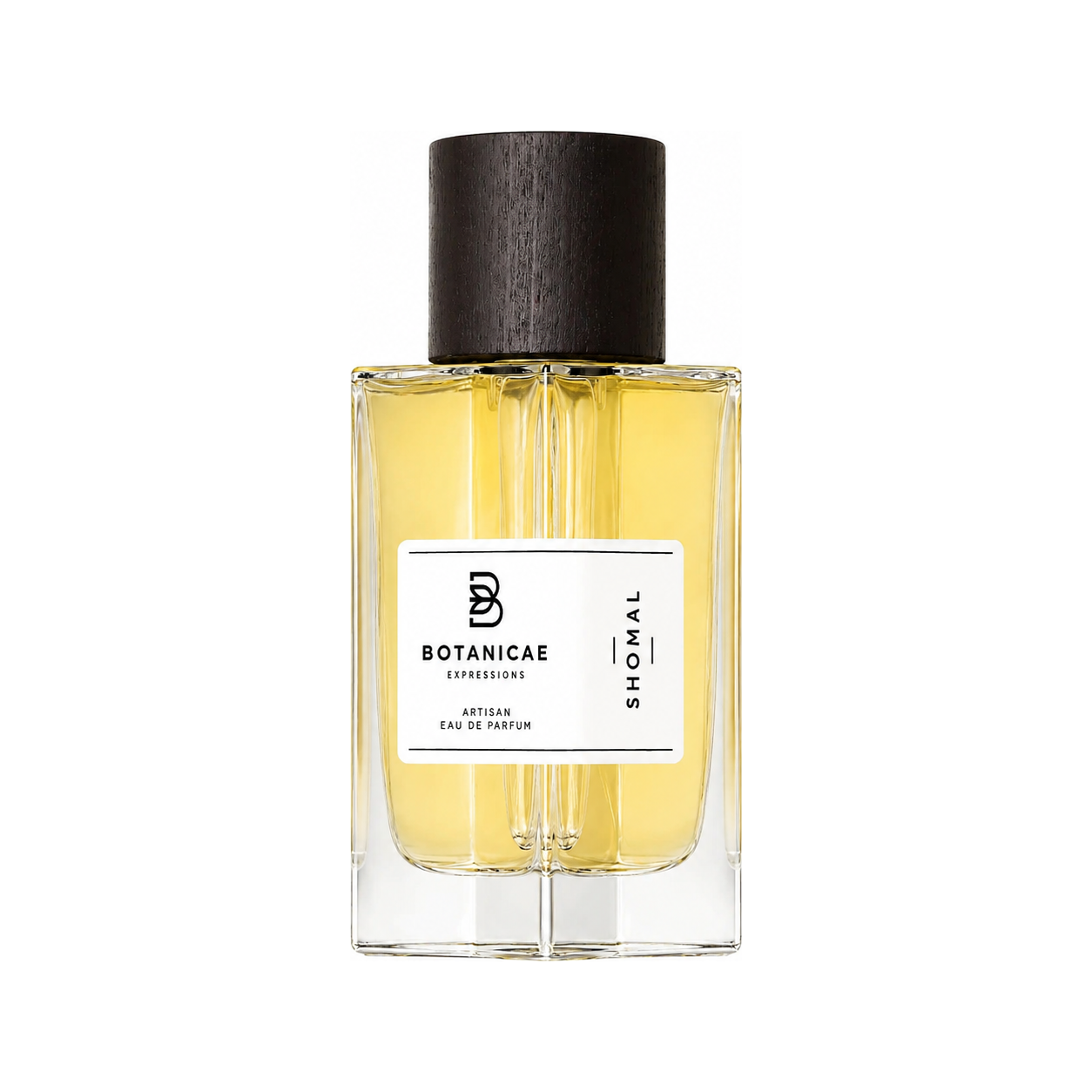 Shomal de Botanicae, eau de parfum 100 ml, flacon de face sur fond blanc.