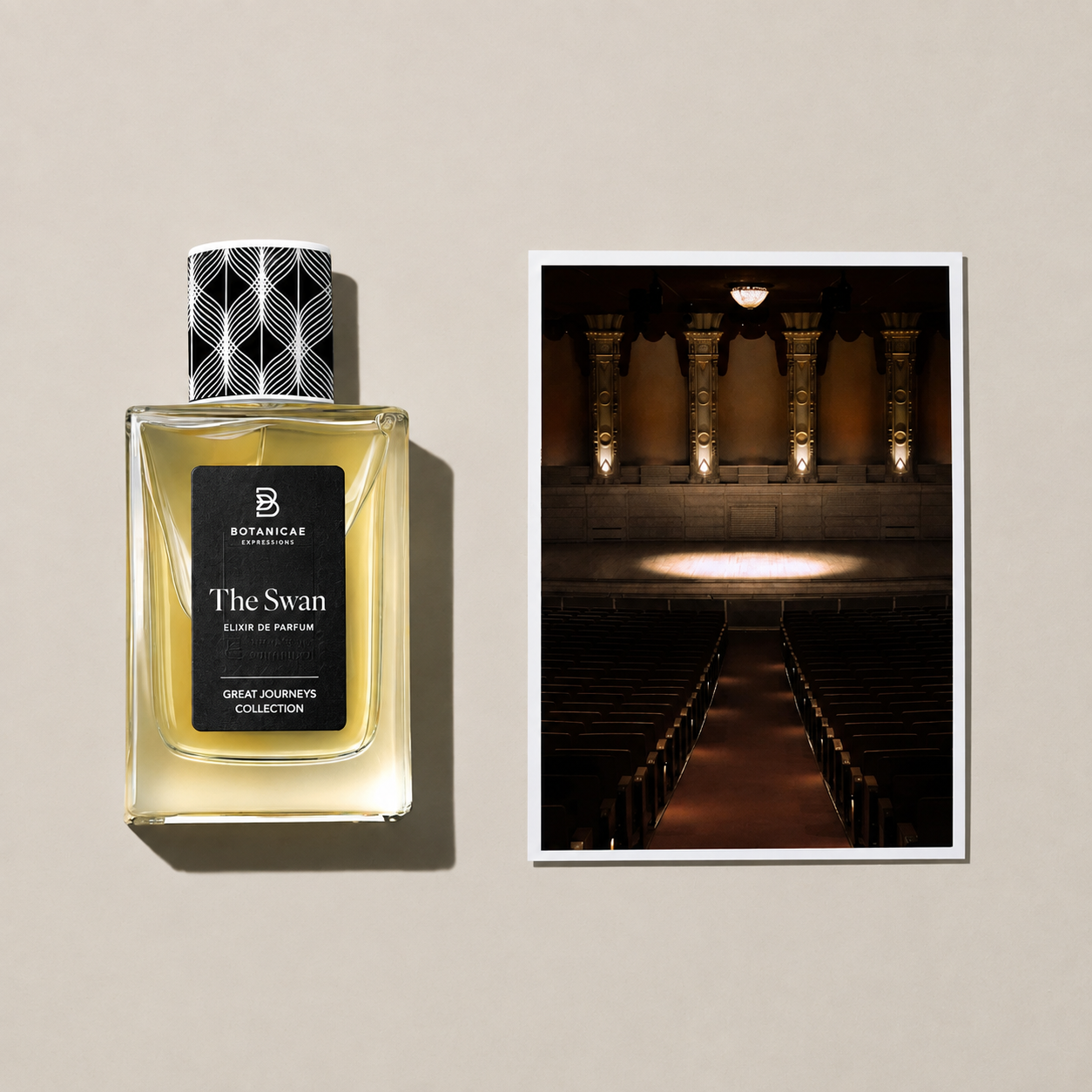 The Swan Botanicae Expressions Elixir de Parfum photo artistique théâtre