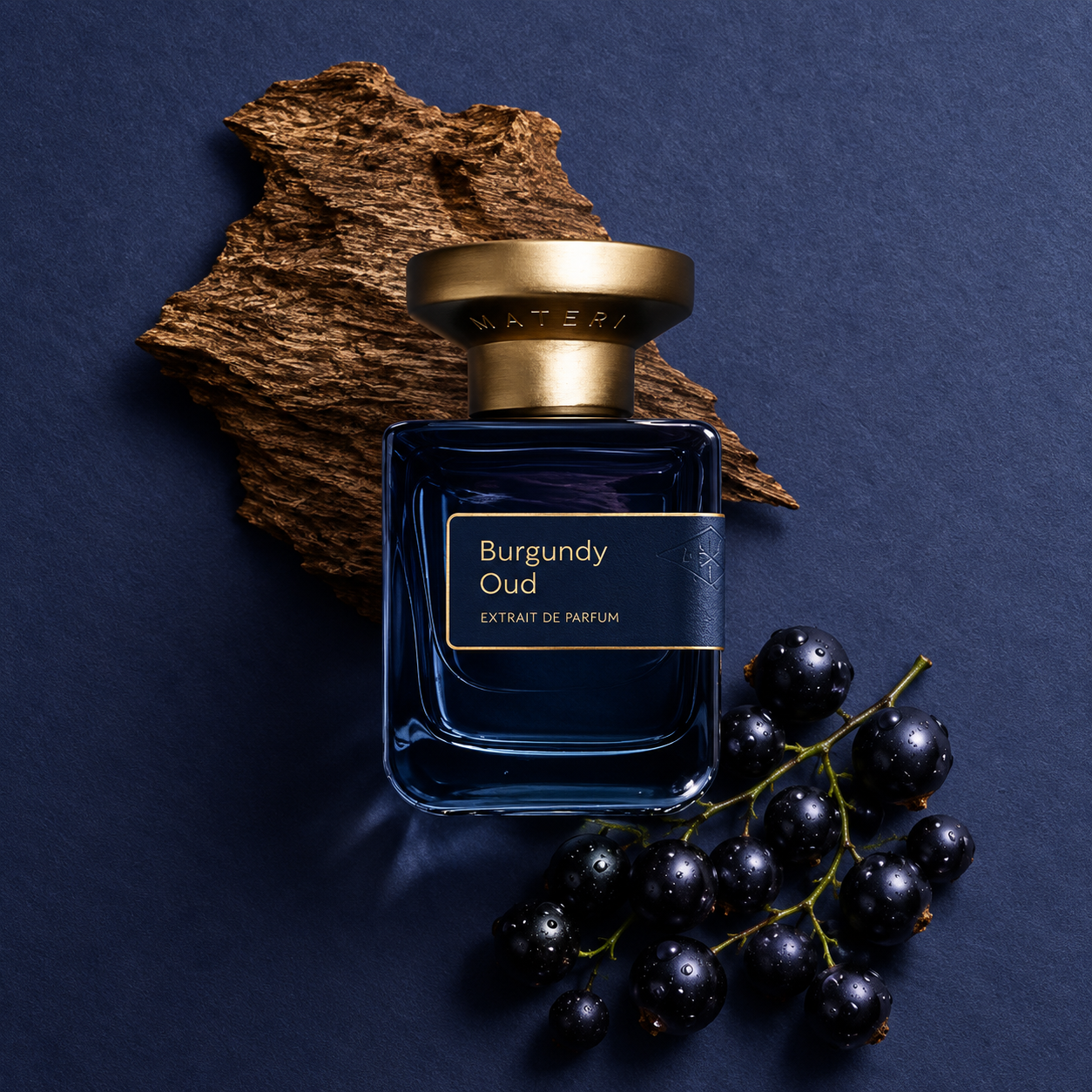 Burgundy Oud Extrait de Parfum 50 ml avec bois de oud et baies noires