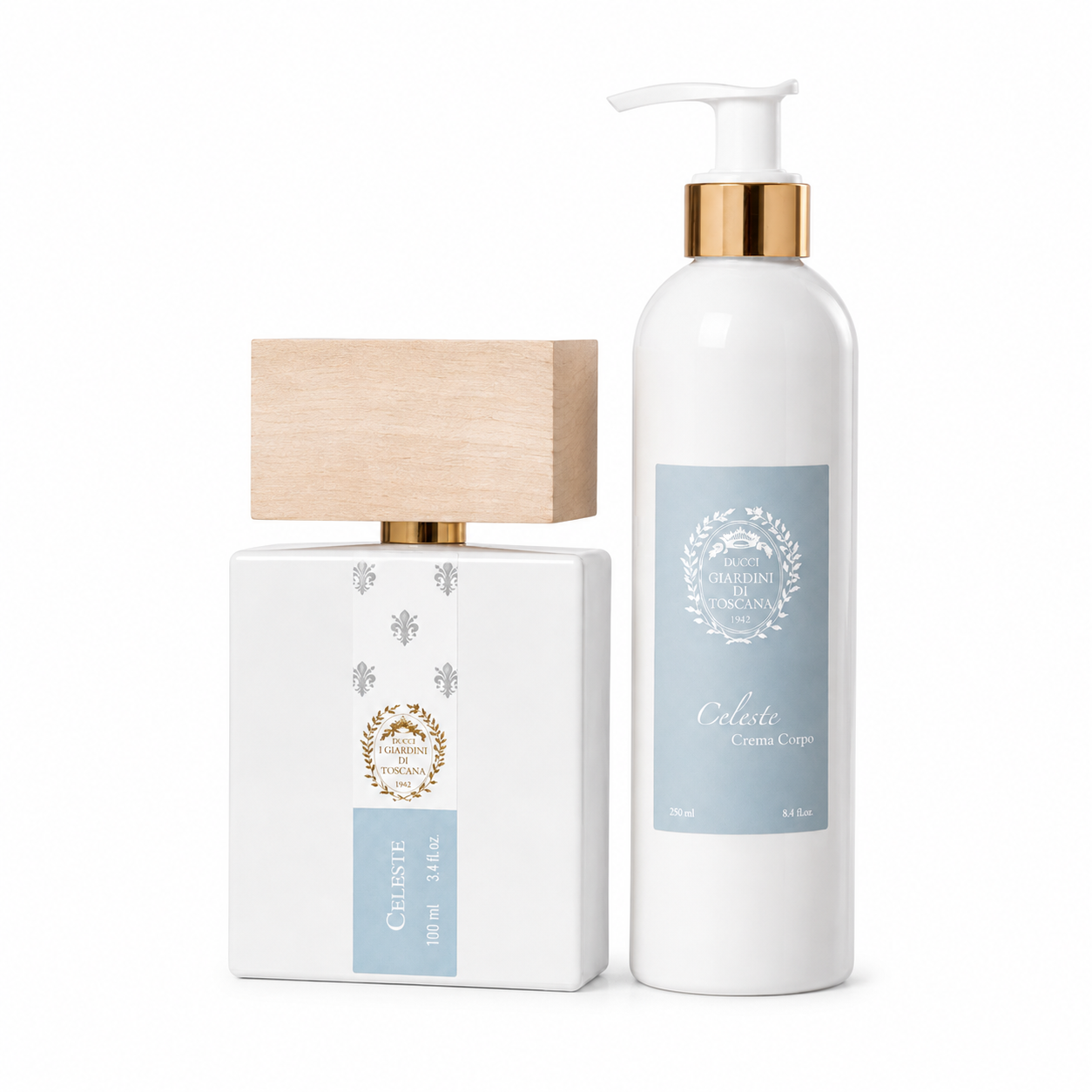Coffret Celeste by Giardini di Toscana – eau de parfum marine fruitée et crème corps 100ml + 250ml