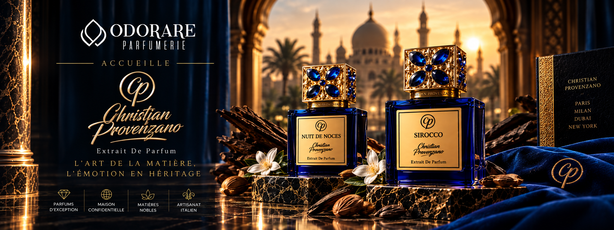 Christian Provenzano chez Odorare Parfumerie – parfums Nuit de Noces et Sirocco