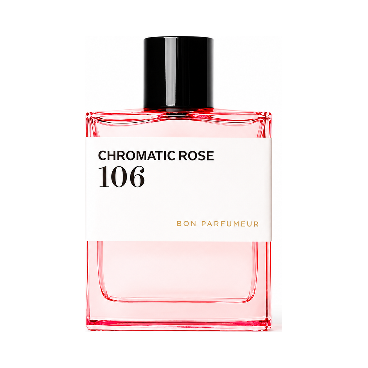 106 Chromatic Rose de Bon Parfumeur, eau de parfum 100 ml, flacon de face sur fond blanc.