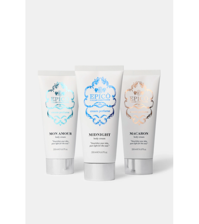 Crème corporelle Mon Amour d'Epicò, soin parfumé fruité floral de 200 ml.
