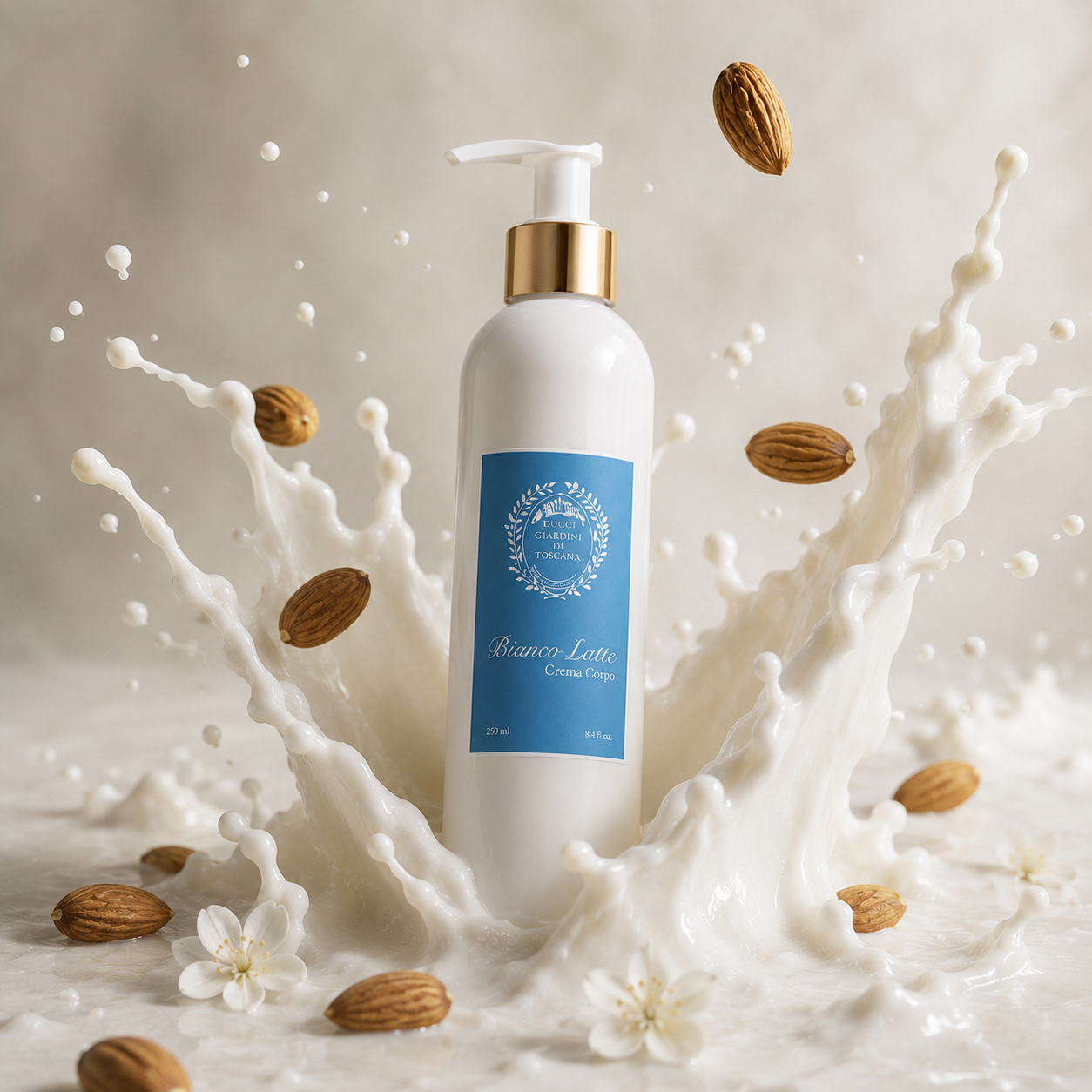 Crème corps Bianco Latte Giardini di Toscana 250 ml avec lait et amandes