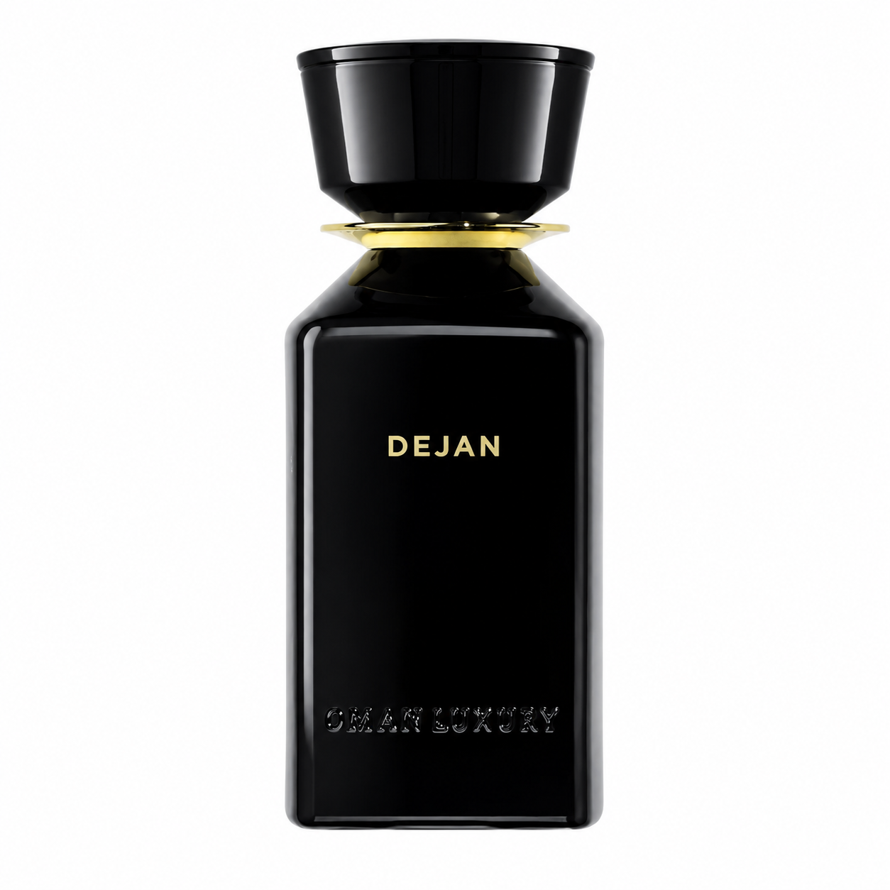 Dejan by Oman Luxury flacon de parfum sur fond blanc