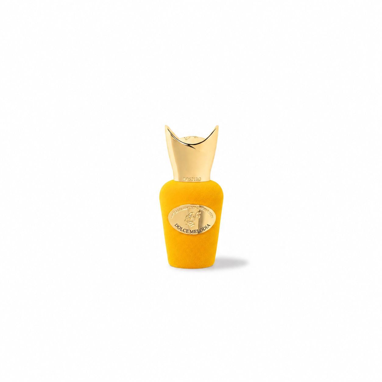 Dolce Melodia de Sospiro, eau de parfum 15 ml, miniature de face sur fond blanc.