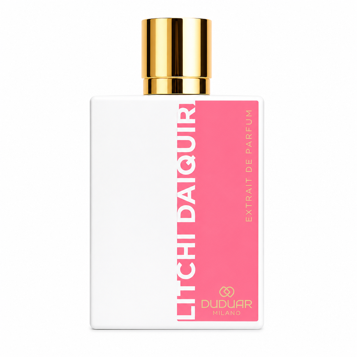 Duduar Milano Litchi Daiquiri, extrait de parfum 50 ml, flacon blanc et rose