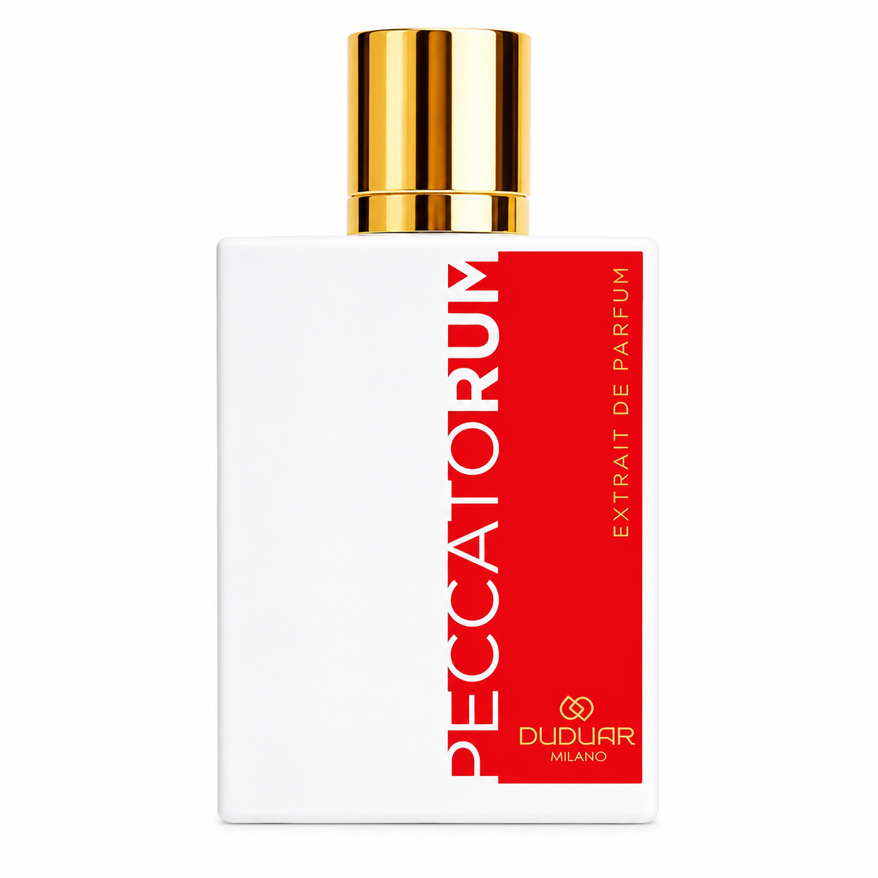 Duduar Milano Peccatorum, extrait de parfum 50 ml, flacon blanc et rouge
