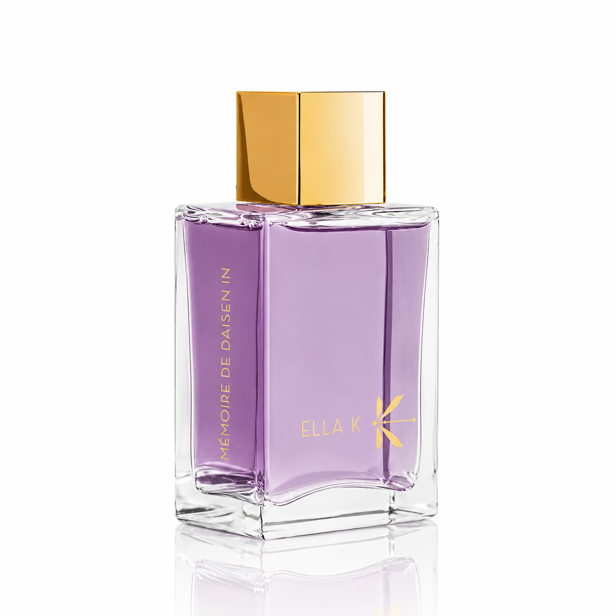 Mémoire de Daisen In d'Ella K, eau de parfum 100 ml, flacon de trois quarts sur fond blanc.