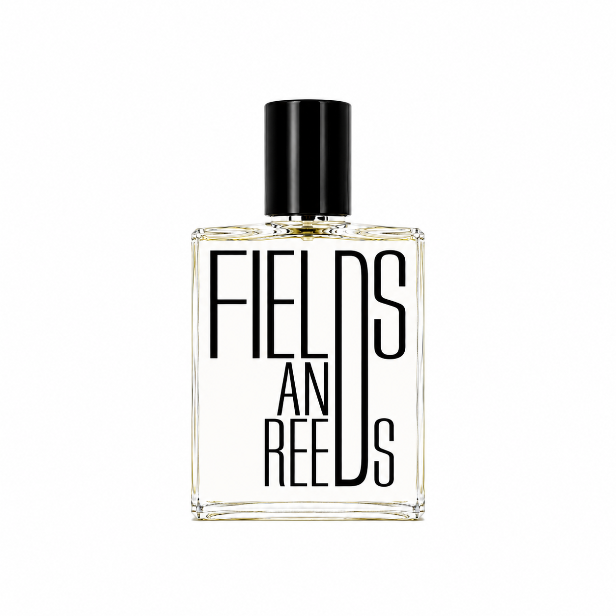 Flacon Fields and Reeds Indices Parfums sur fond blanc