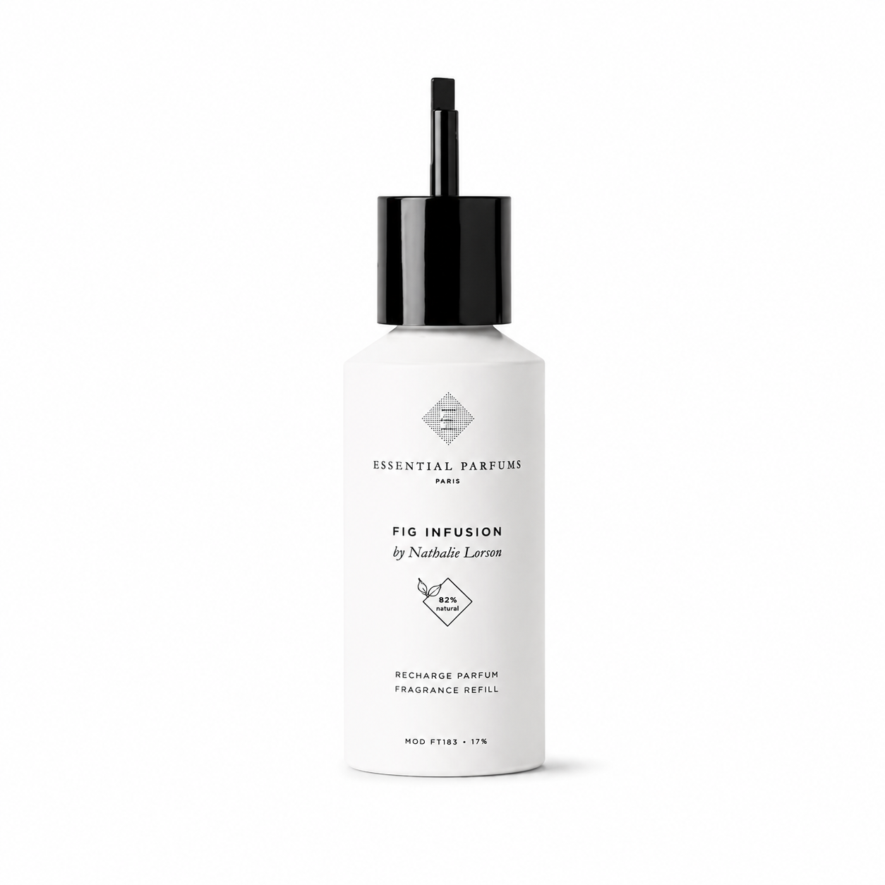 Recharge Parfum Fig Infusion d'Essential Parfums 150 ml, flacon de recharge de face sur fond blanc.