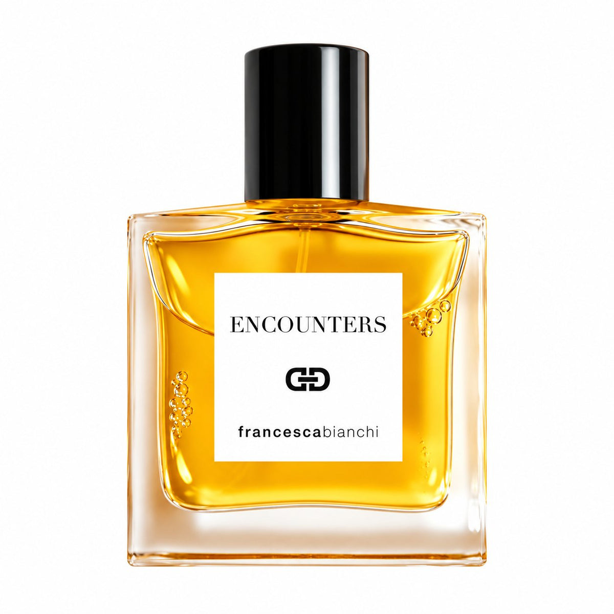 Encounters de Francesca Bianchi, extrait de parfum 30 ml, flacon de face sur fond blanc.
