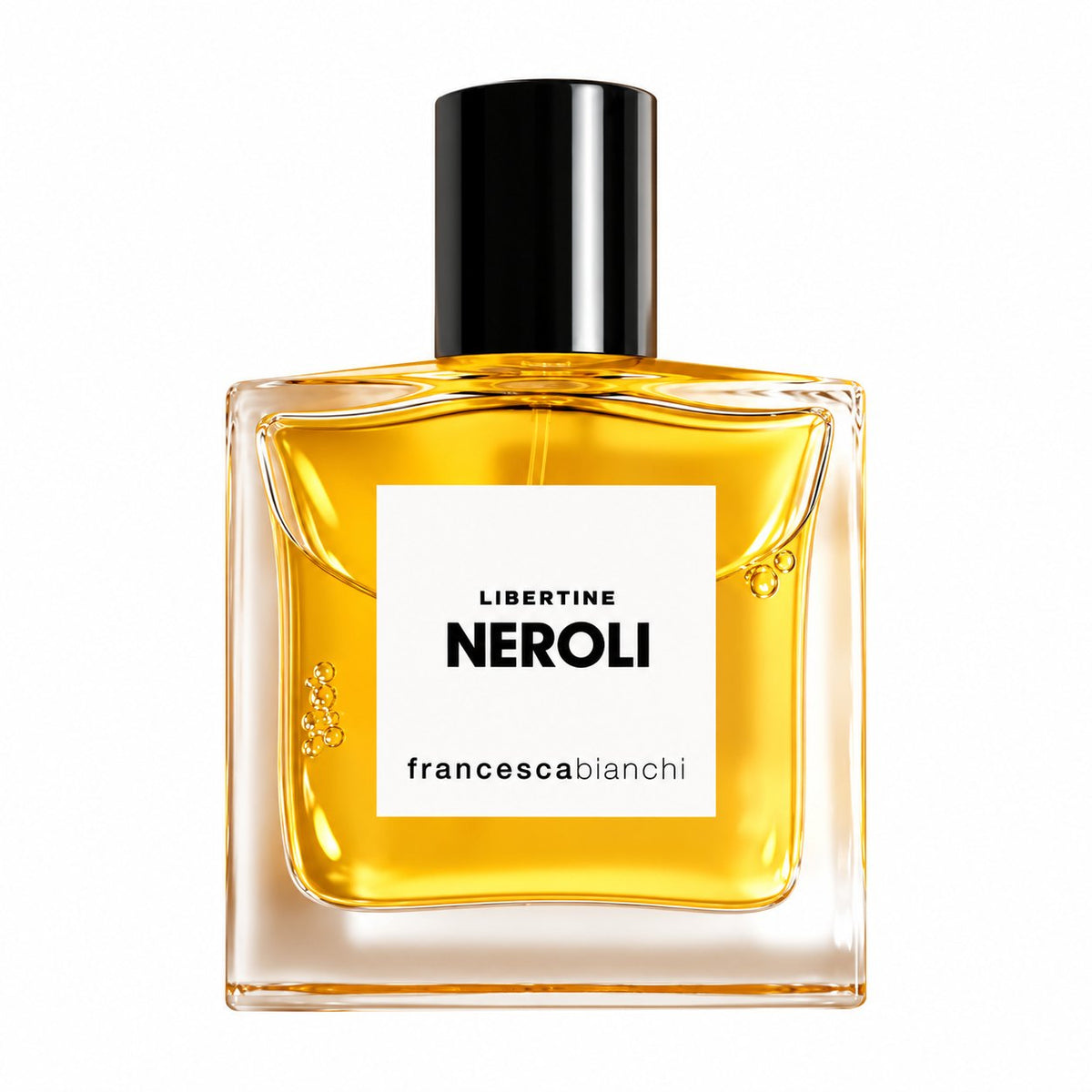 Libertine Neroli de Francesca Bianchi, extrait de parfum 30 ml, flacon de face sur fond blanc.