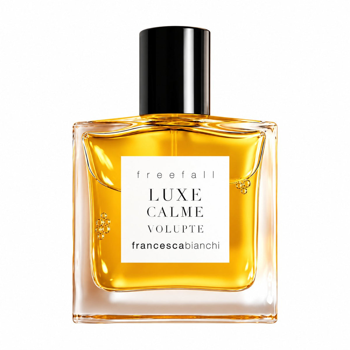 Luxe Calme Volupté de Francesca Bianchi, extrait de parfum 30 ml, flacon de face sur fond blanc.