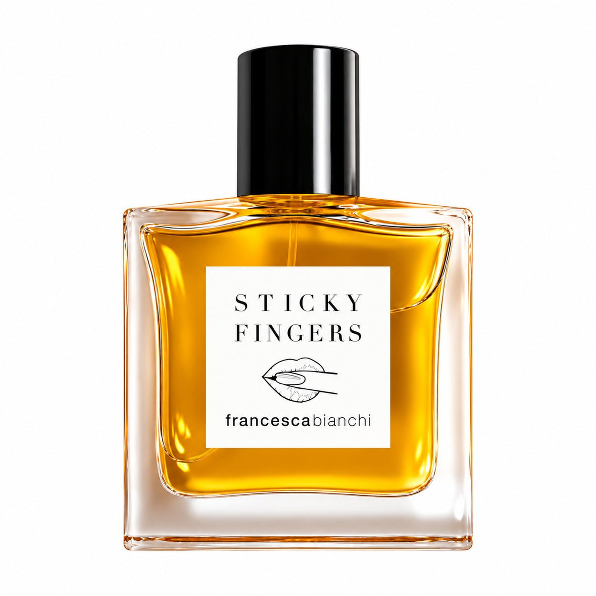 Sticky Fingers de Francesca Bianchi, extrait de parfum 30 ml, flacon de face sur fond blanc.
