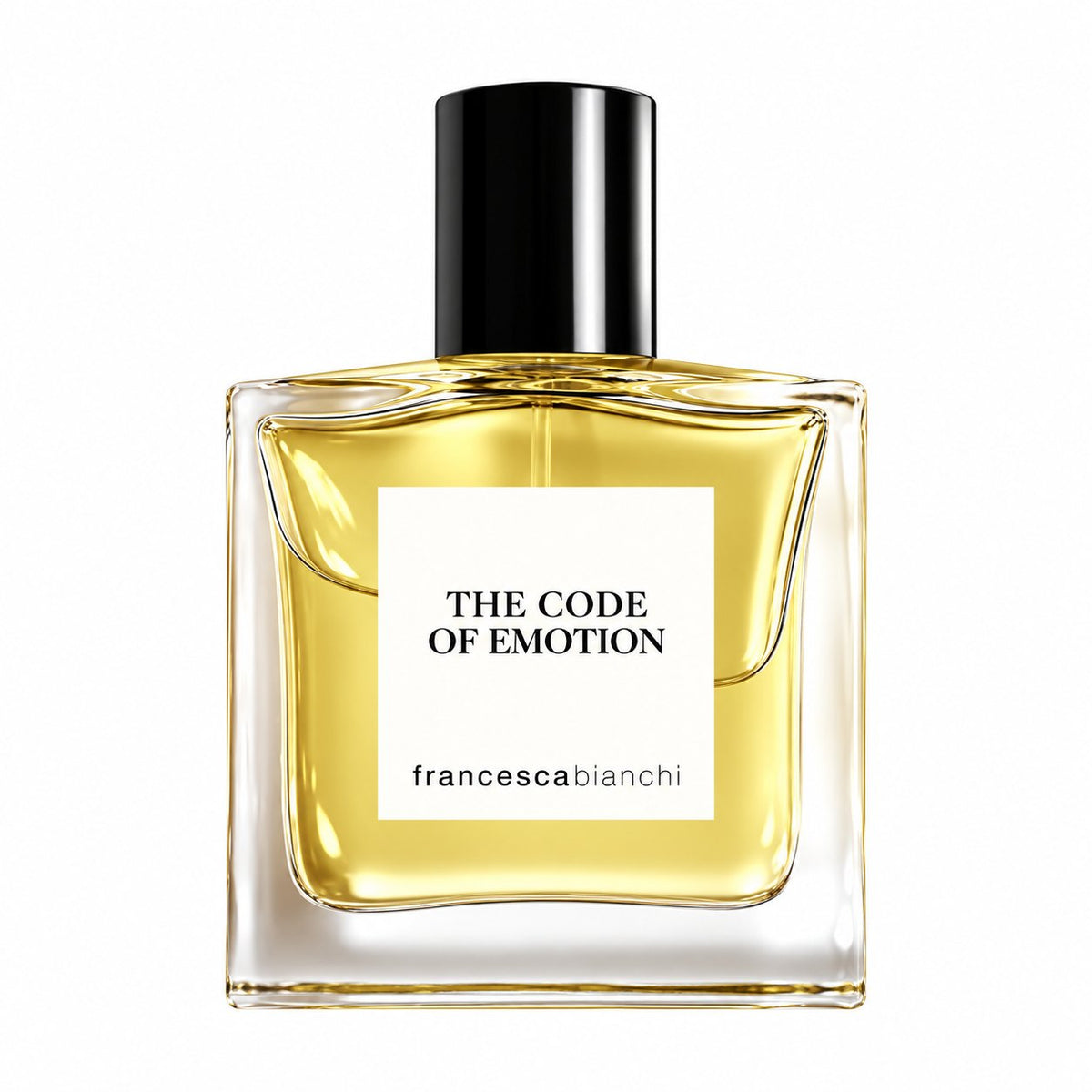 The Code of Emotion de Francesca Bianchi, extrait de parfum 30 ml, flacon de face sur fond blanc.