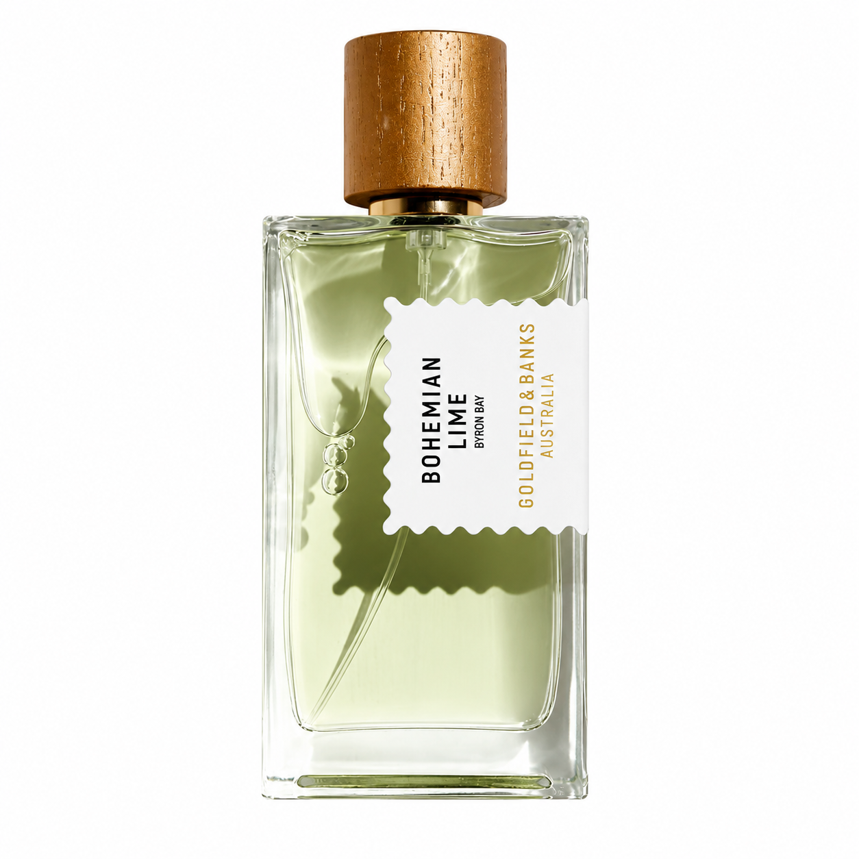 Parfum Bohemian Lime Goldfield & Banks Australia sur fond blanc