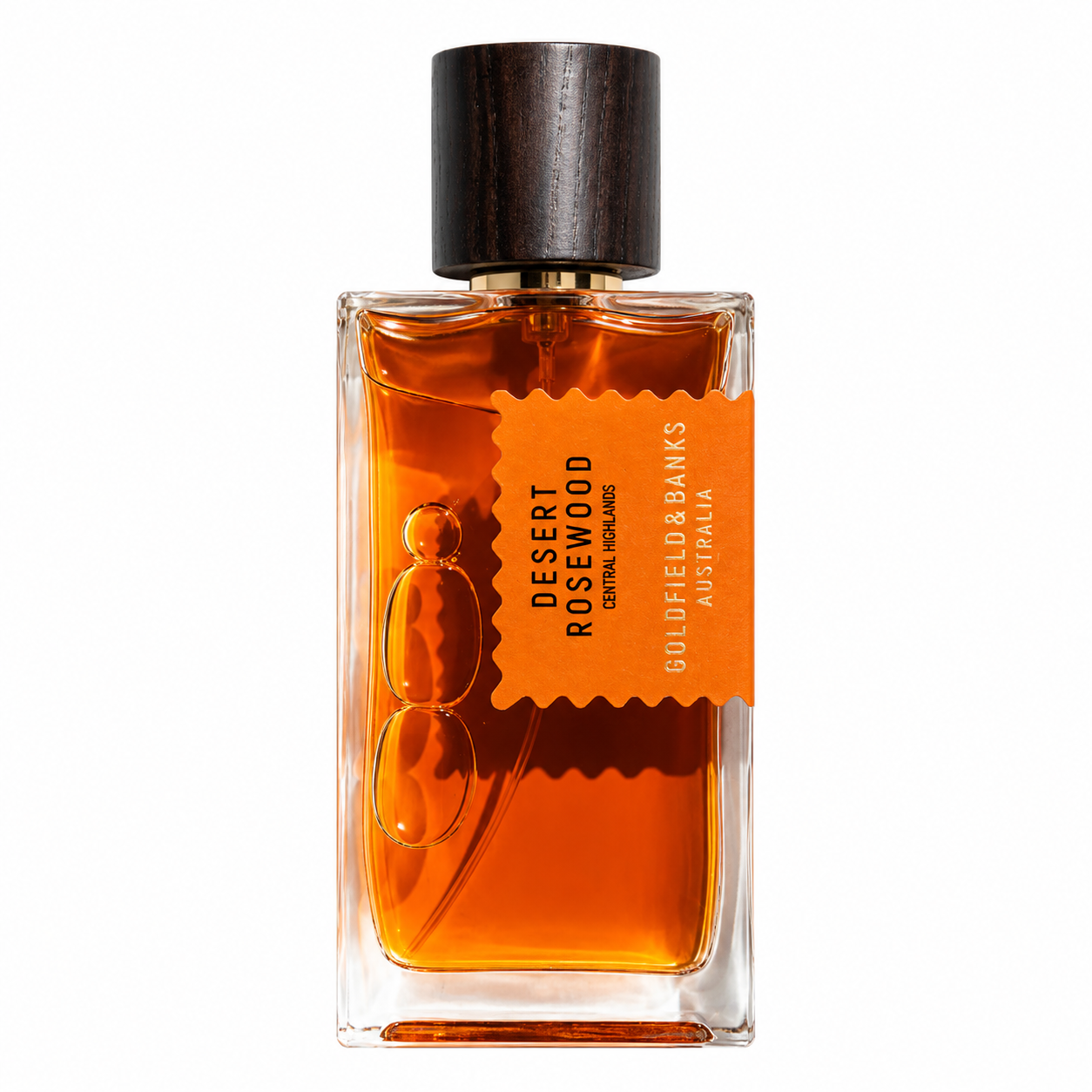 Parfum Desert Rosewood Goldfield & Banks Australia sur fond blanc