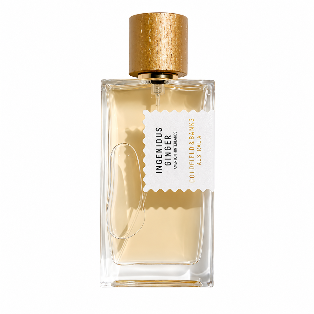 Parfum Ingenious Ginger Goldfield & Banks Australia sur fond blanc