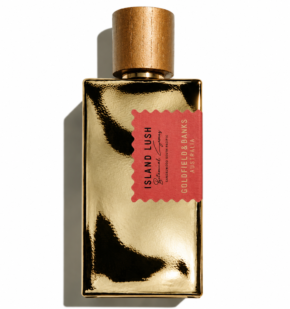 Parfum Island Lush Goldfield & Banks Australia sur fond blanc