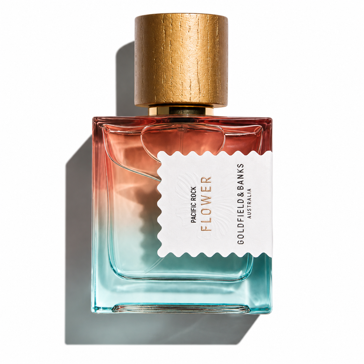 Pacific Rock Flower de Goldfield & Banks, eau de parfum 50 ml, flacon de face sur fond blanc.