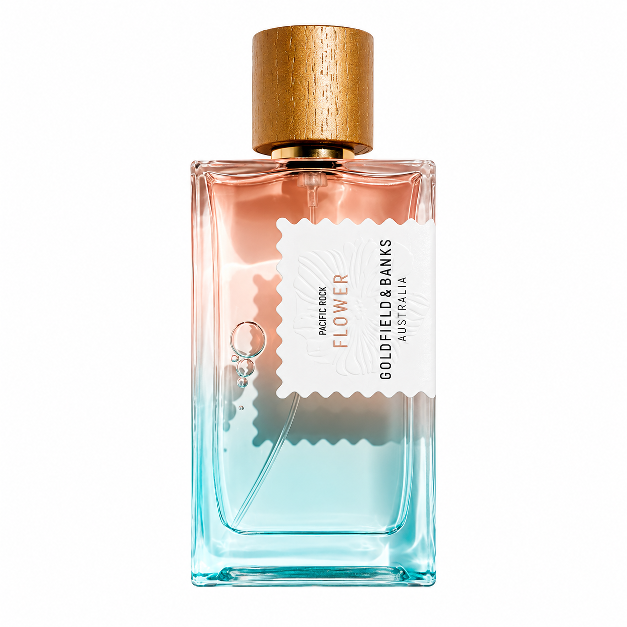 Parfum Pacific Rock Flower Goldfield & Banks Australia sur fond blanc