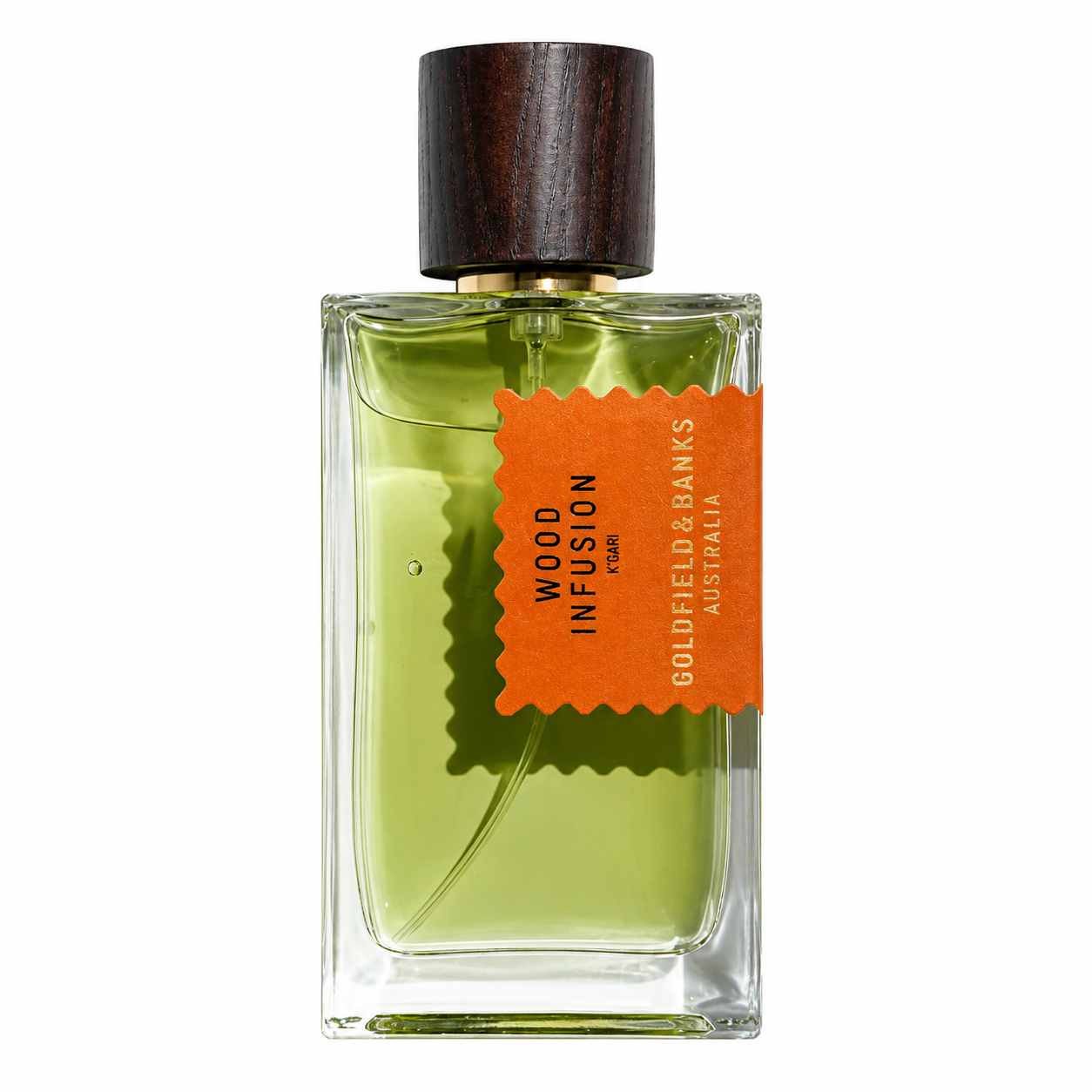 Parfum Wood Infusion Goldfield & Banks Australia sur fond blanc