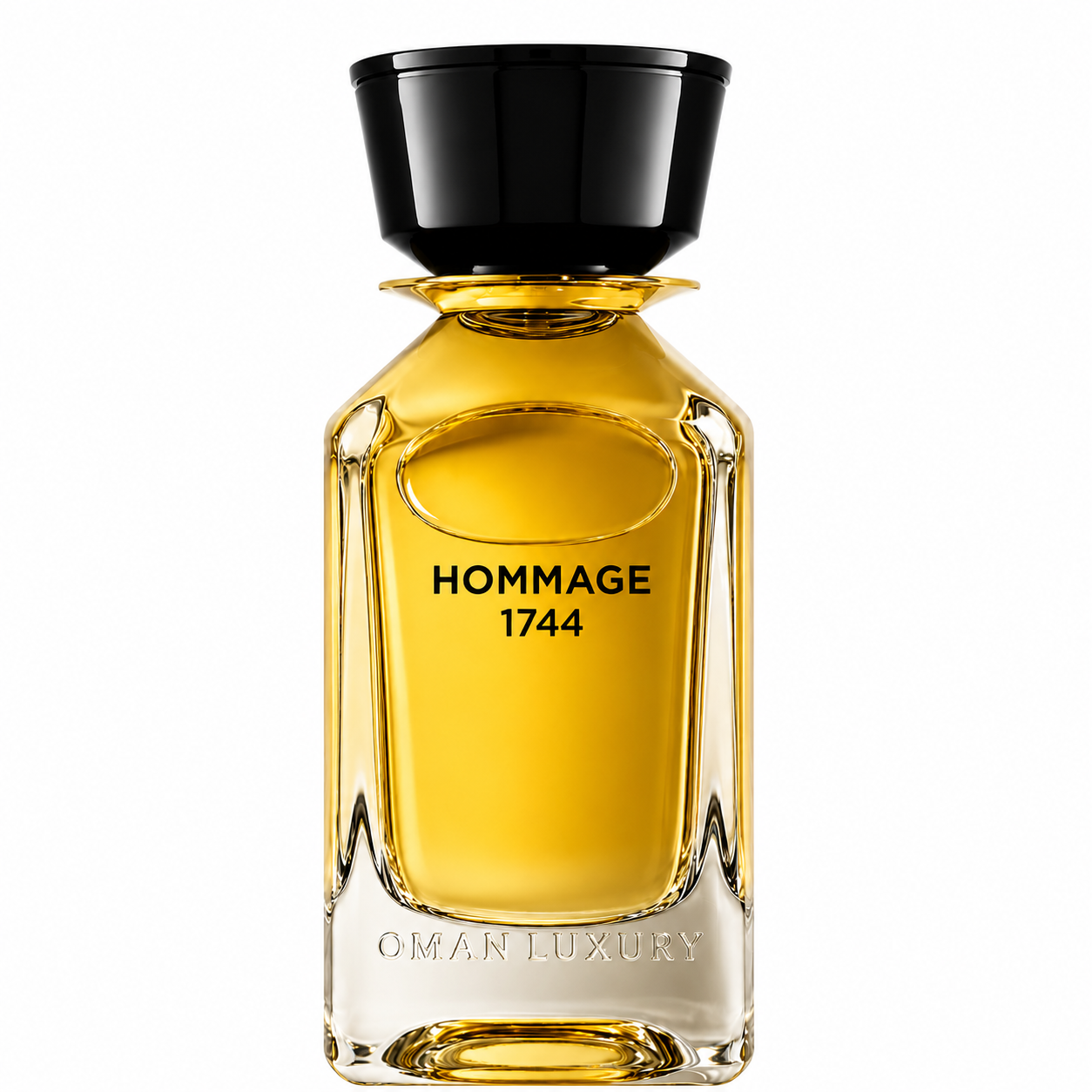 Hommage 1744 by Oman Luxury flacon de parfum sur fond blanc