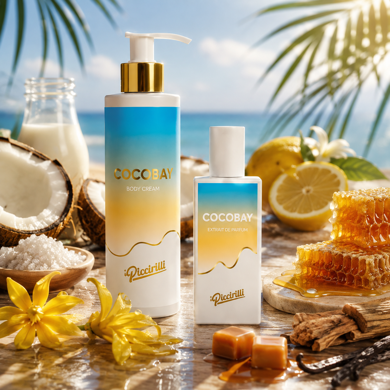 Cocobay iPiccirilli crème corporelle 250 ml et extrait de parfum 30 ml ambiance tropicale