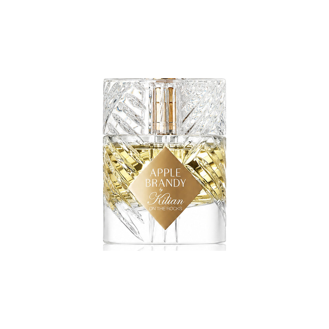 Apple Brandy on the Rocks de Kilian, eau de parfum 50 ml, flacon de face sur fond blanc.