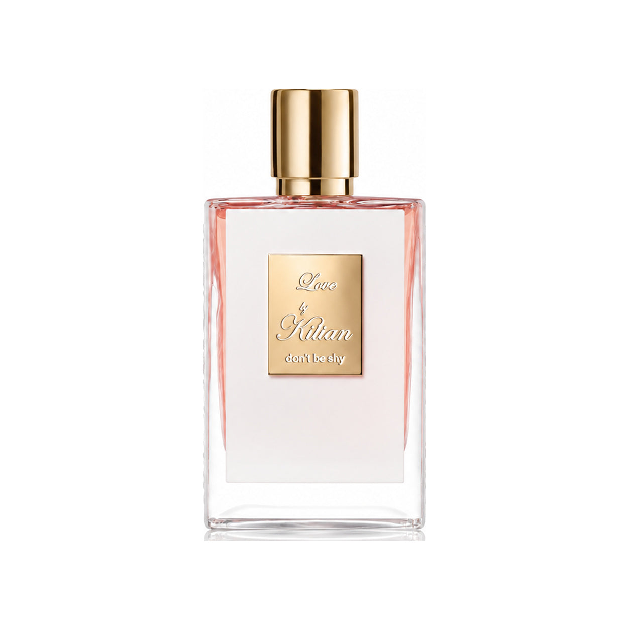 Love Don't Be Shy de Kilian, eau de parfum 50 ml, flacon de face sur fond blanc.