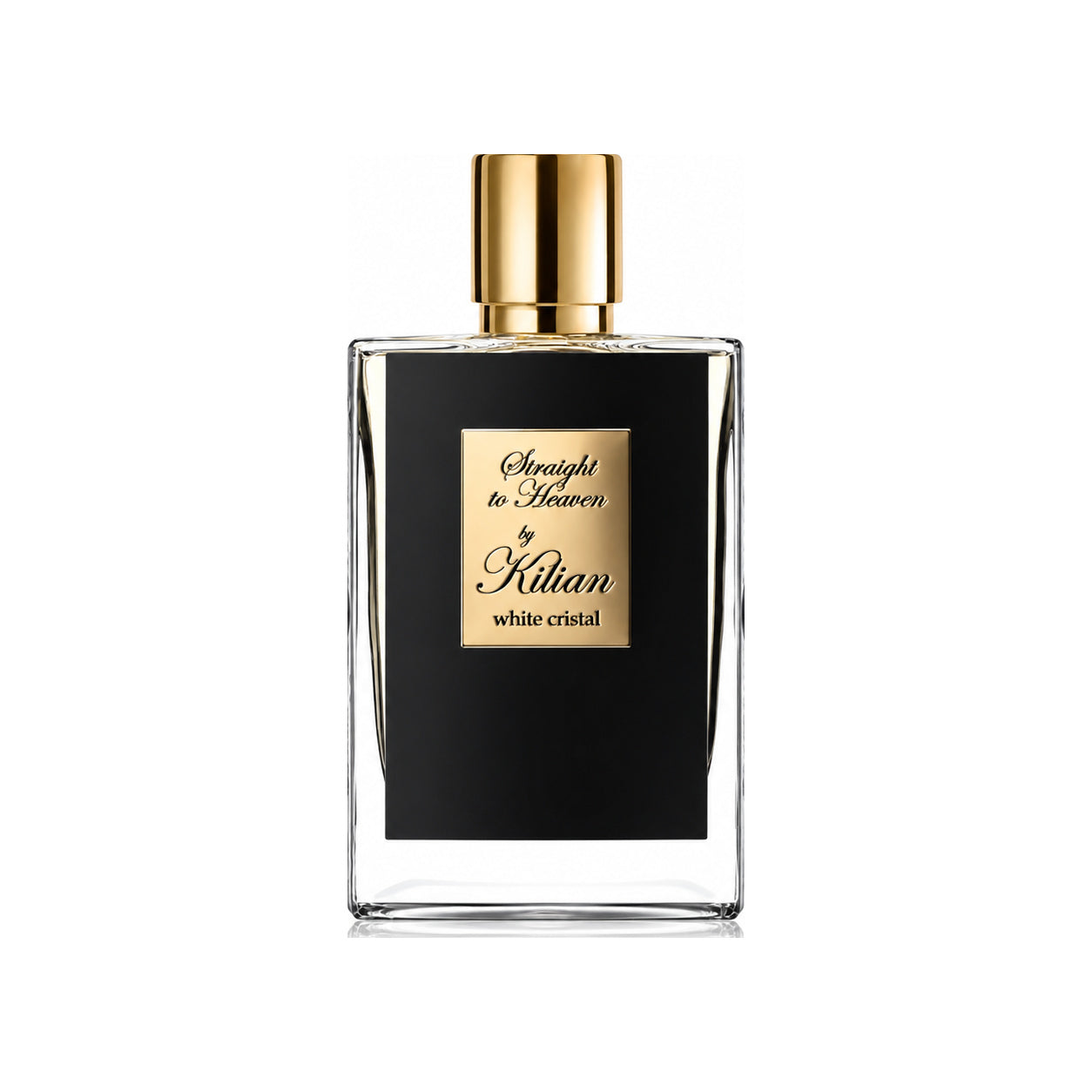 Straight to Heaven White Cristal de Kilian, eau de parfum 50 ml, flacon de face sur fond blanc.