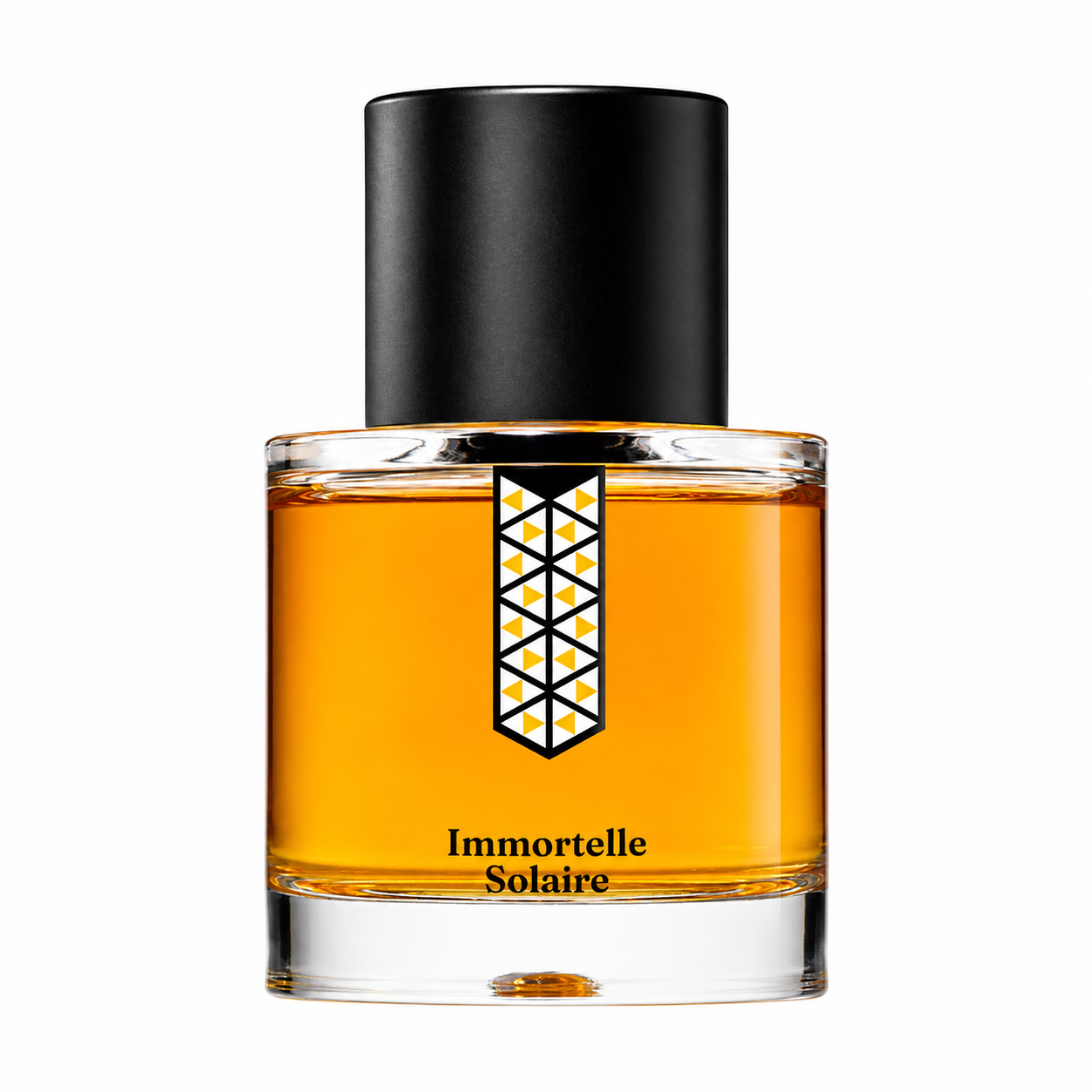 Immortelle Solaire de Les Indémodables, eau de parfum 50 ml, flacon de face sur fond blanc.