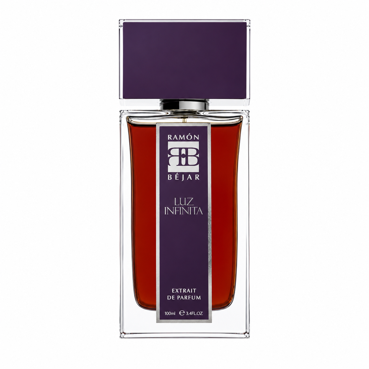 Ramón Béjar Luz Infinita Extrait de Parfum 100 ml flacon sur fond blanc
