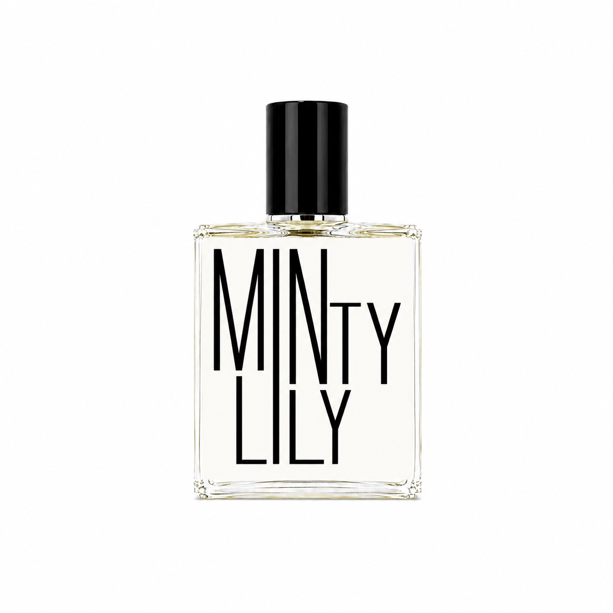 Flacon Minty Lily Indices Parfums sur fond blanc