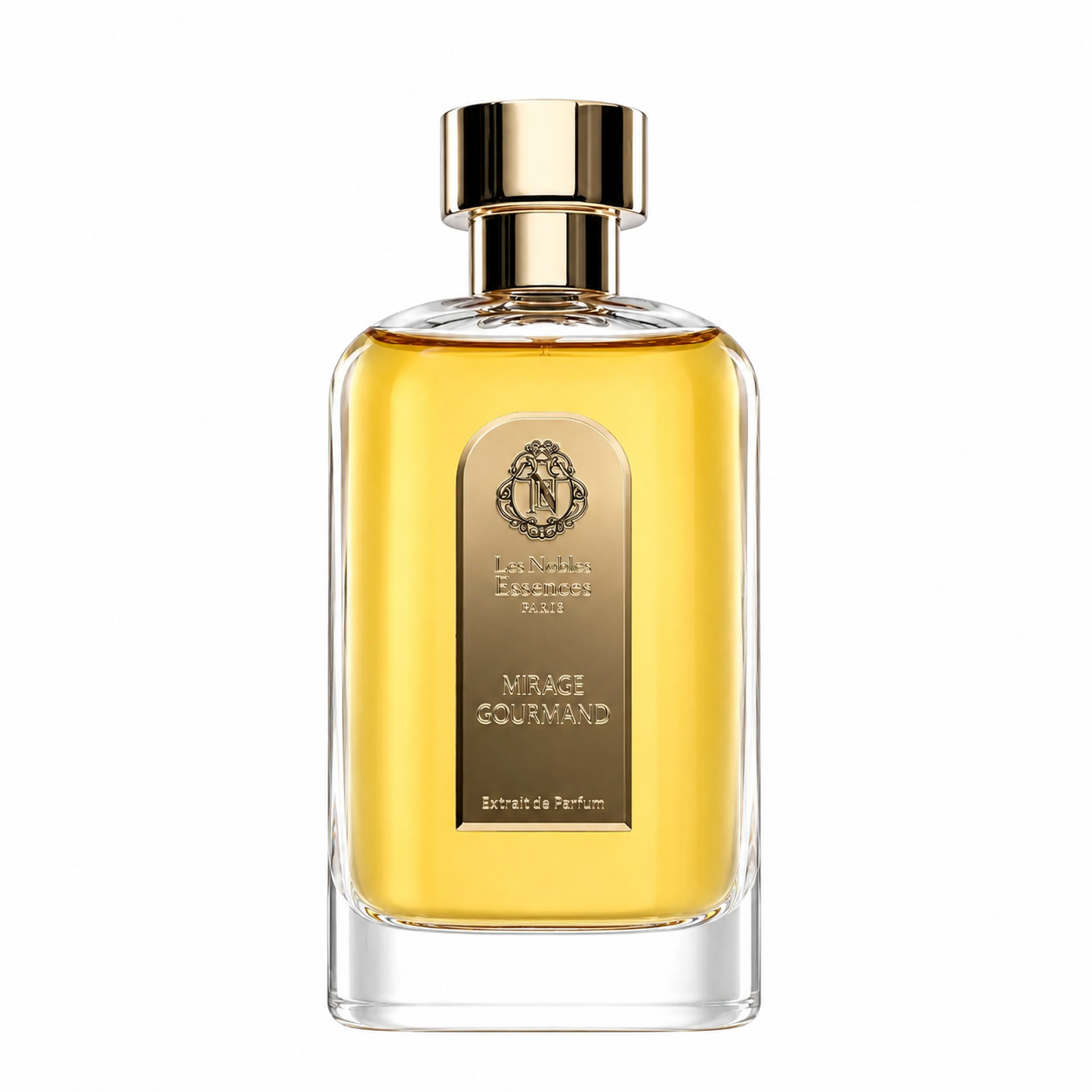 Mirage Gourmand Les Nobles Essences Extrait de Parfum sur fond blanc