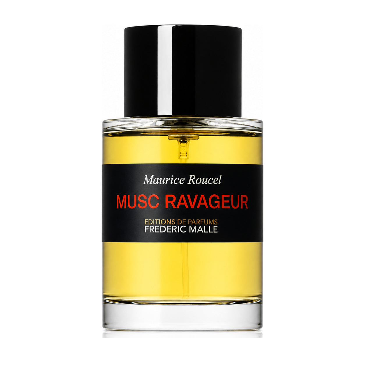 Musc Ravageur de Frédéric Malle, eau de parfum 100 ml, flacon de face sur fond blanc.