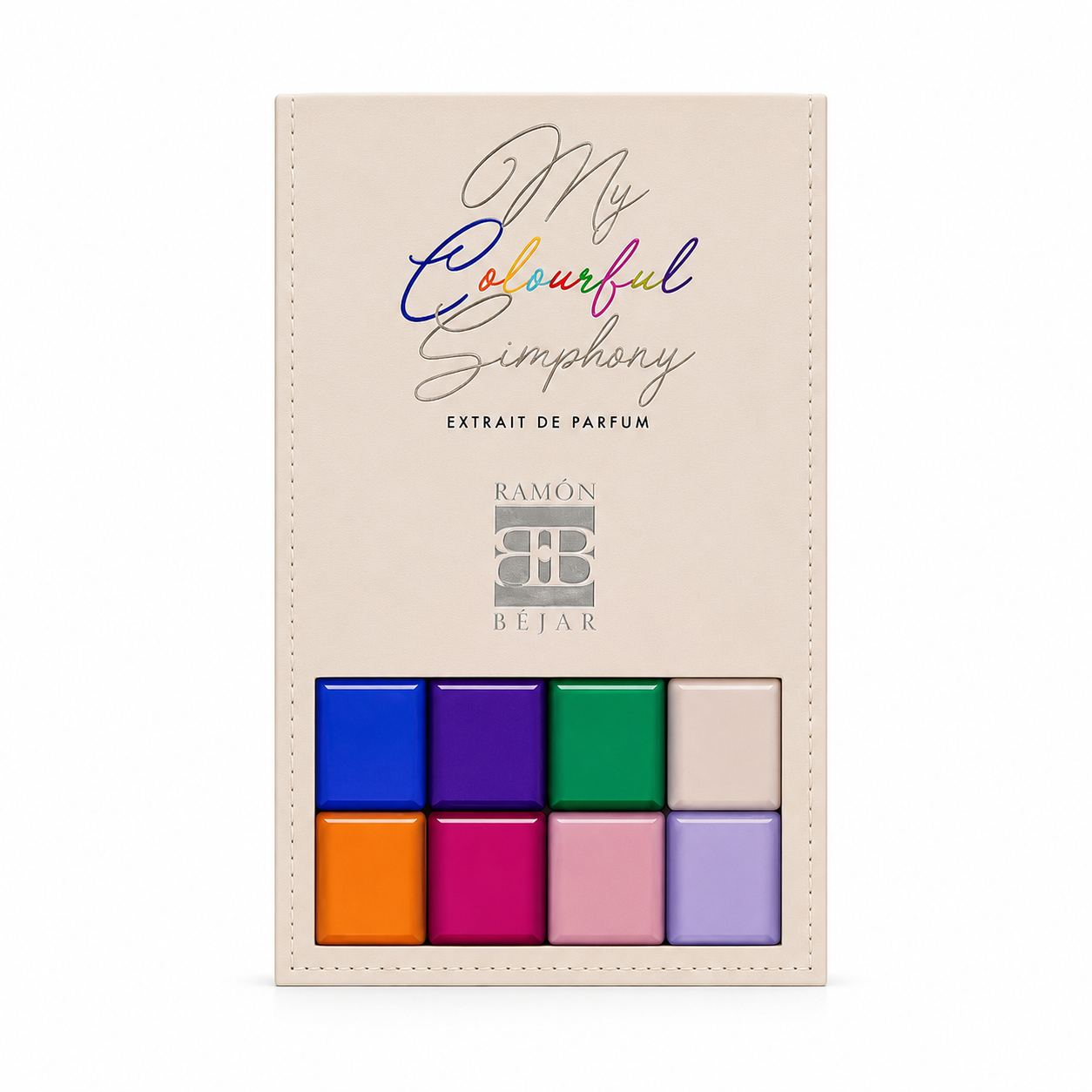 Pack découverte My Colourful Simphony Ramon Bejar Extrait de Parfum sur fond blanc