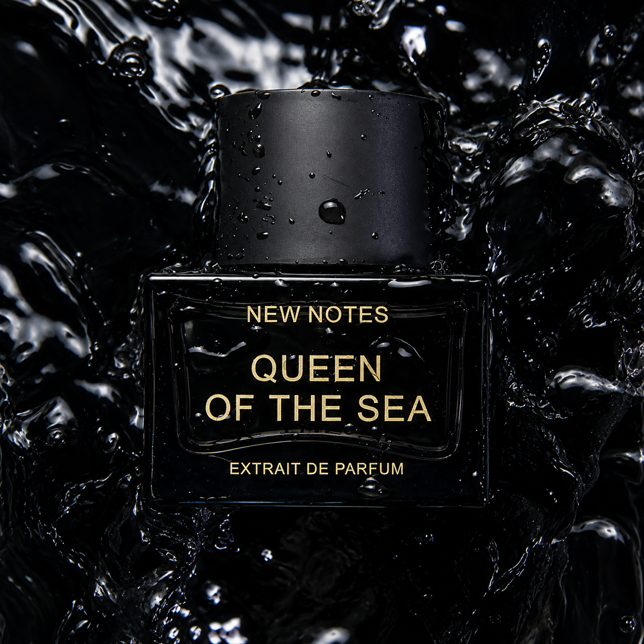 Queen of the Sea de New Notes, extrait de parfum, flacon en mise en scène.