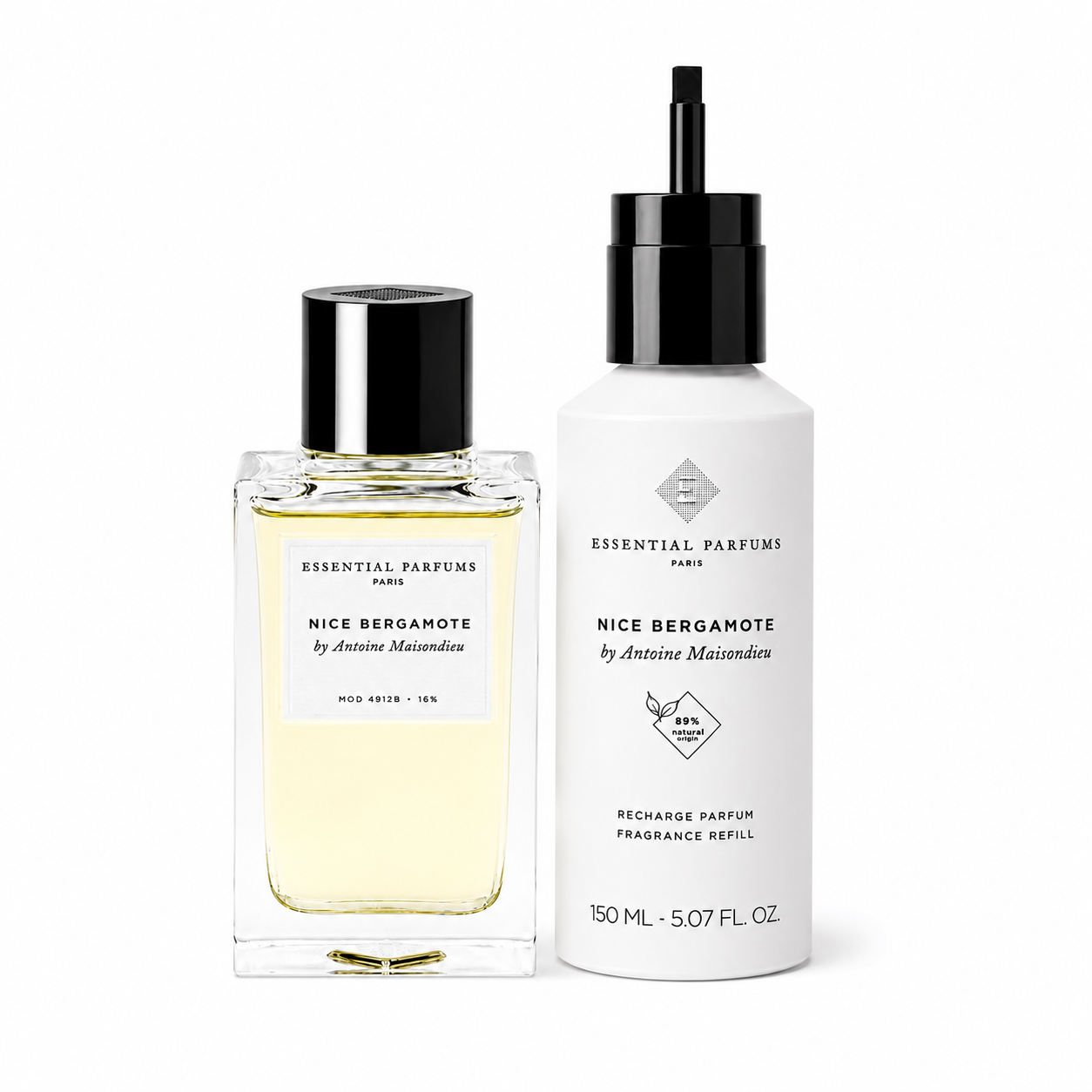 Nice Bergamote Essential Parfums flacon 100 ml et recharge 150 ml
